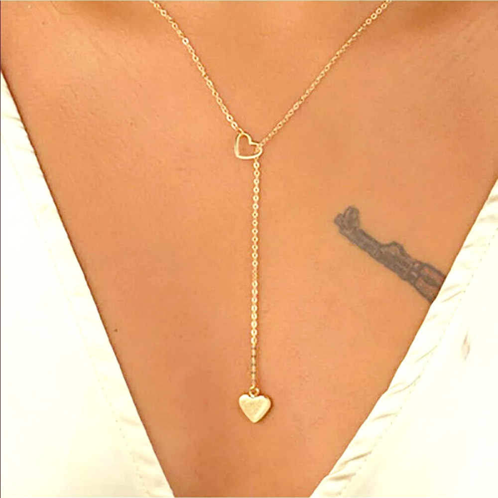 Simple Gold Love Heart Necklace